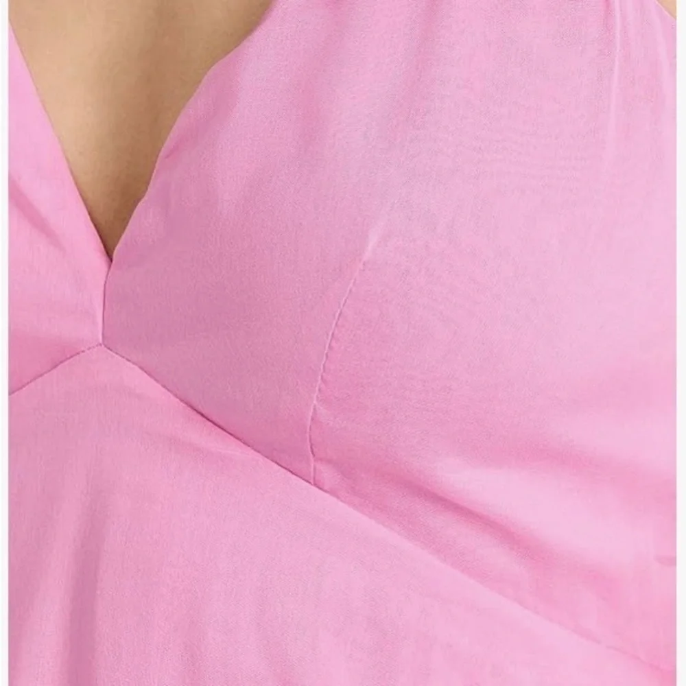 REBECCA TAYLOR Flamingo Pink Handkerchief Dress sz 12 NWT! - Picture 4 of 8